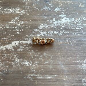 Gold and Pink Floral Brooch with Cluster Design